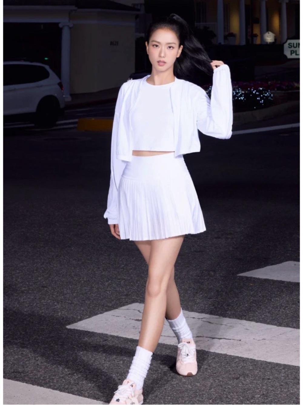 White Pleated Tennis Skirt - Women's Athletic Skirt